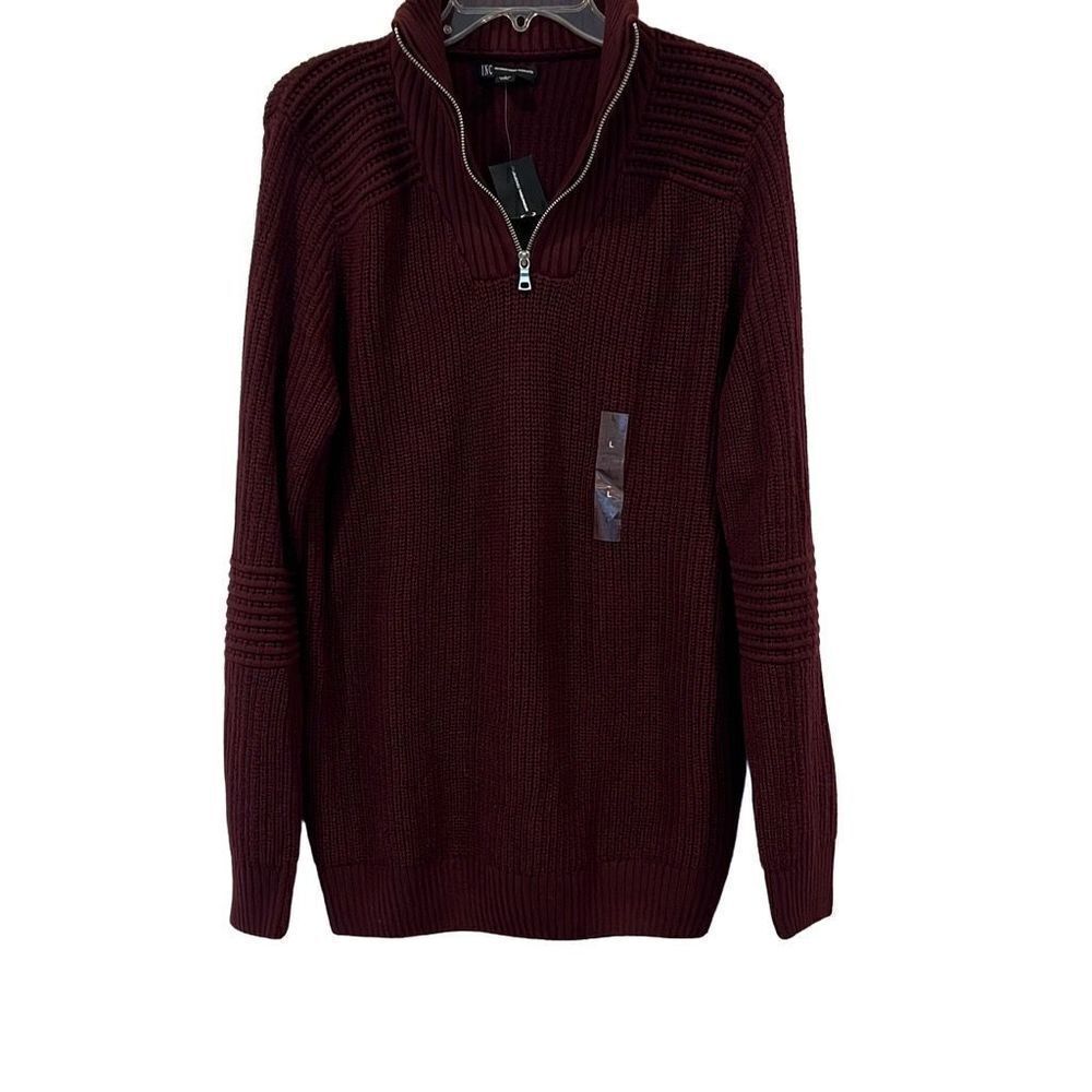 Men’s INC Sweater Maroon Long Sleeve Sz.L NWT